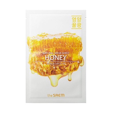 Маска тканевая с экстрактом меда Natural Honey Mask Sheet, THE SAEM   21 мл