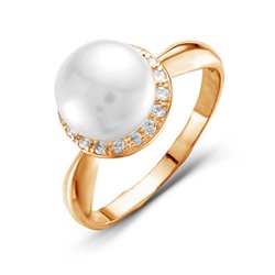 Золотое кольцо с жемчугом - 394