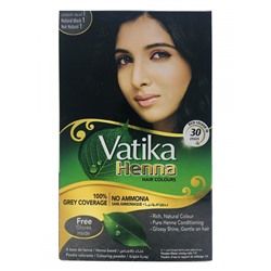 Dabur Vatika Naturals Henna Hair Colours (Black) 60g / Краска для Волос на Основе Натуральной Хны (Черный) 60г