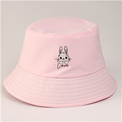 Панама «Зайчишка», цвет розовый, р-р 48-50