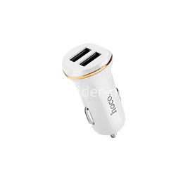АЗУ 2 USB выхода (2100mAh) Fast Charging HOCO Z1 (белый)