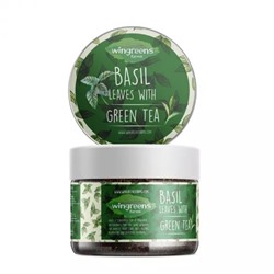 Зелёный чай с Листьями Базилика (60 г), Basil Leaves with Green Tea, произв. Wingreens Farms