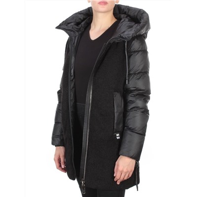 D6816 BLACK Куртка зимняя женская  KARERSITER (200 гр. холлофайбера) размер 42