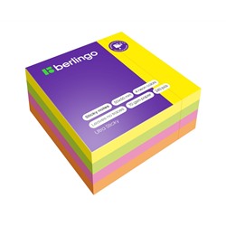 Самоклеящийся блок Berlingo "Ultra Sticky", 50*50мм, 240л., 4 неоновых цвета