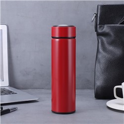 Термос с датчиком температуры «Metallic», matte red (500 ml)