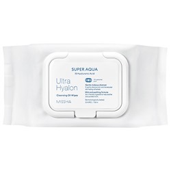 Missha Super Aqua Ultra Hyalon Очищающие салфетки на масляной основе