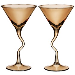 194-803 набор бокалов из 2 шт для шампанского "дуэт" цвет:янтарь 200 мл