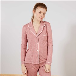 Пижамная куртка - розовый