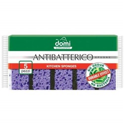 Губки кухонные  антибактериальные Antibatterico 5шт ТМ DOMI