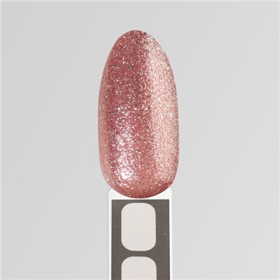 Гель лак для ногтей, «CHROME», шиммерный, 3-х фазный, 8мл, LED/UV, цвет нежно-розовый (015)