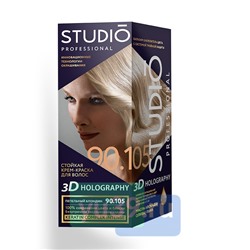 Крем-краска Studio Professional для волос цвет: 90.105 Пепельный блондин, 50/50/15 мл.