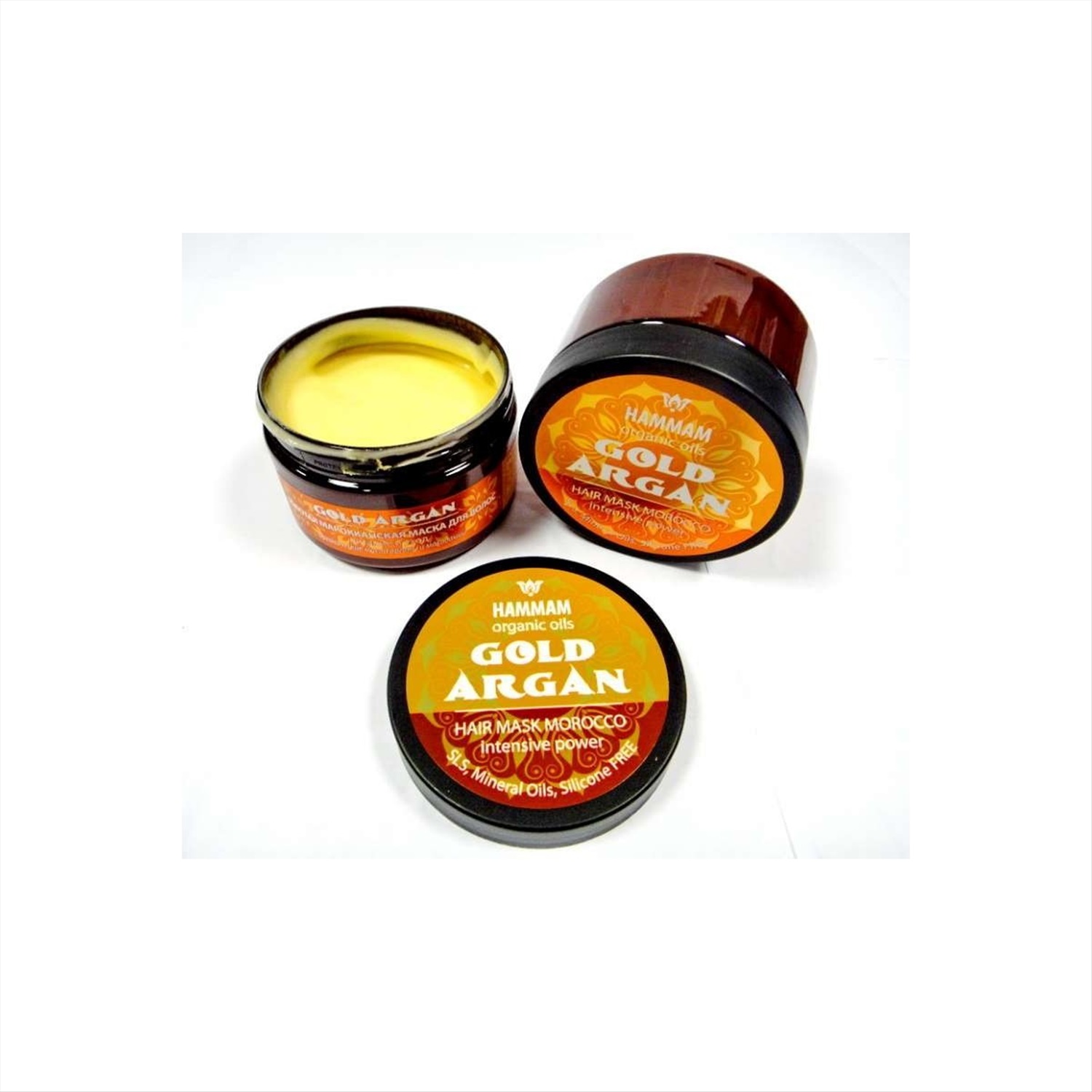 Hammam organic oils маска для волос gold argan питание и уход марокканская