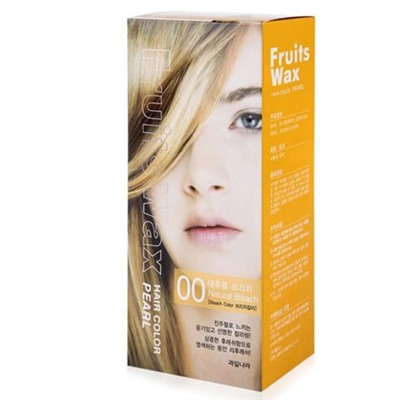 Краска для волос на фруктовой основе Fruits Wax Pearl Hair Color, оттенок 00 Natural Bleach, WELCOS  60 мл/60 г