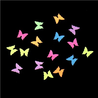 Пайетки для декора «Бабочки NEON», цвет разноцветный