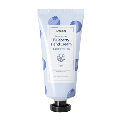 Питательный крем для рук с голубикой, Fresh Berries Blueberry Hand Cream, LanSkin, 100 мл