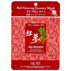 Маска тканевая с экстрактом красного женьшеня Red Ginseng Essence Mask, MIJIN 23 мл