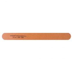 Zinger Пилка для натуральных ногтей абразивная прямая / Classic EJ-101, 150/220 грит, коричневый