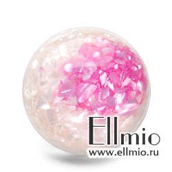 Кнопка Noosa розовая с перламутром