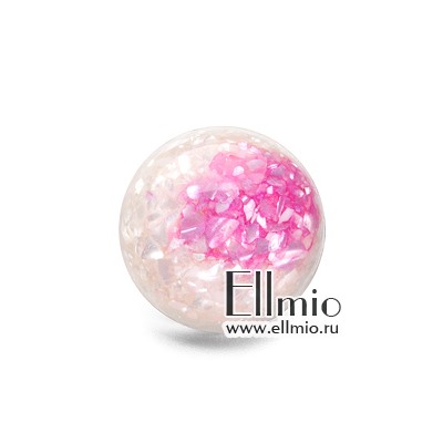 Кнопка Noosa розовая с перламутром