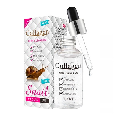 Pei Mei, Масло для лица с Коллагеном и муцином Улитки Collagen Snail Facial Oil, 30 мл