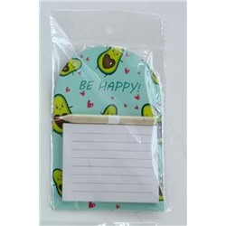 Магнитный блок для записей с карандашом «Happy avocado», green, 10х14 см