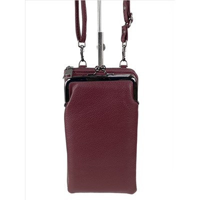 Женская сумка-портмоне на плечо, цвет бордовый