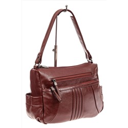 Женская сумка хобо из искусственной кожи, цвет красно-коричневый