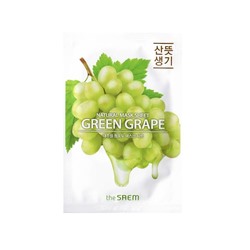 Маска тканевая с экстрактом винограда Natural Green Grape Mask Sheet, THE SAEM   21 мл