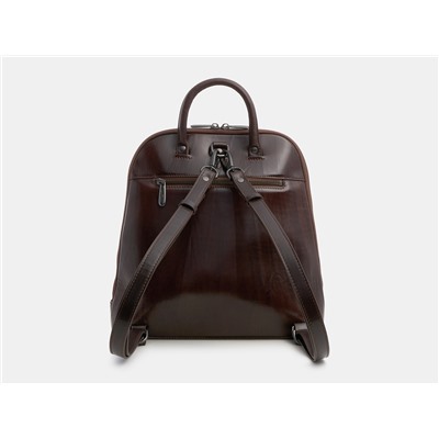 Коричневый кожаный рюкзак с росписью из натуральной кожи «R0023 Brown Покахонтас»