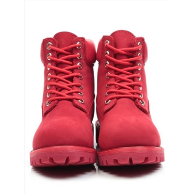 10061 RED Ботинки зимние женские (нубук, натуральная кожа, натуральный мех) размер 39