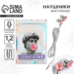 Наушники вакуумные «Искусство пофигизма», 10 х 15 см