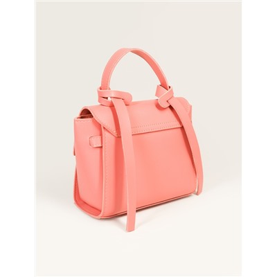 Розовая  кожаная сумка-чемоданчик