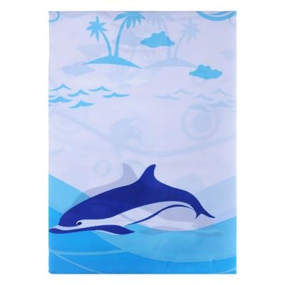 VETTA Шторка для ванной, ткань полиэстер с утяжелит, 180x180см, "Дельфины"