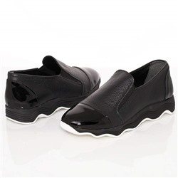 Женские кожаные кеды Shik Shoes Shik7743 Черный+лак: Под заказ