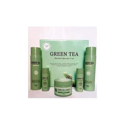 Набор для лица уходовый с зеленым чаем, SKIN CARE 3 SET (GREEN TEA), GIINSU, 150 мл*2/30 мл*2/50 г