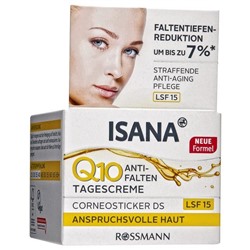 Isana Q10 LSF 15 Tagescreme Дневной крем для лица с Миндальным маслом, для проблемной кожи,  50 г
