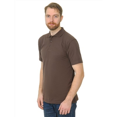 Рубашка поло мужская Мос Ян Текс цвет "Кофейный "