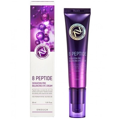 Крем для кожи вокруг глаз с пептидами Premium 8 peptide Senation Pro Eye Cream, Enough, 30 мл