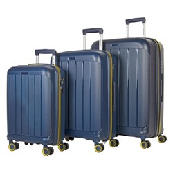 Набор из 3 чемоданов с расширением арт.11197-2 Темно-синий
