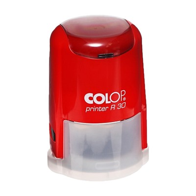 Оснастка для круглой печати автоматическая COLOP Printer R30, диаметр 30 мм, с крышкой, корпус красный