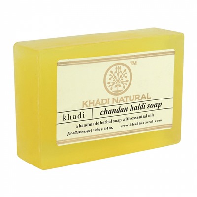 Khadi Chandan Haldi Soap 125g / Мыло с Сандалом и Куркумой 125г
