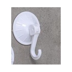 Крючок для полотенец пластиковый в ванную комнату на липучке цвет-белый 5.5см.(1000) оптом