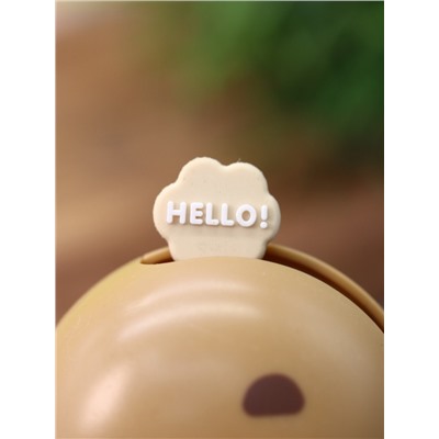 Крючок на липучке «Hello bear», brown