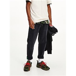 Recycled Black Wash Dad Fit Jean