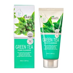 Очищающая пенка для умывания лица с экстрактом зелёного чая Foam Cleansing Green Tea, для всех типов кожи, Ekel 100 мл