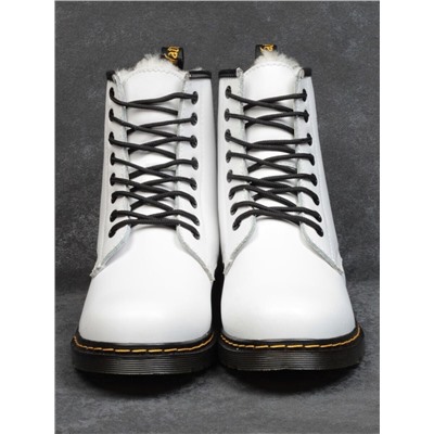 MB6021-2 WHITE Ботинки зимние женские (натуральная кожа, натуральный мех) размер 38