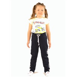 Спортивные брюки для девочки A-YUGI 5049/5050 син