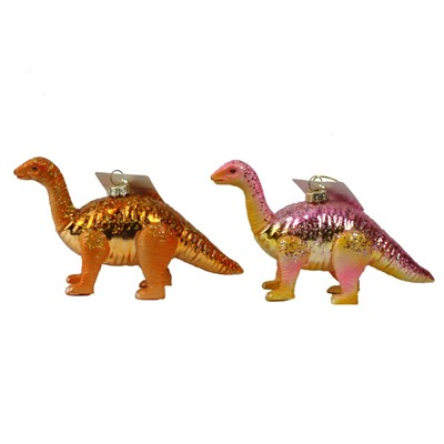 Украшение новогоднее "Динозавр", L16 W5,5 H9 см, 2в.