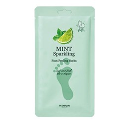 SKINFOOD Mint Sparkling Носочки-пилинг с экстрактом мяты