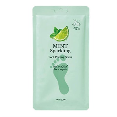 SKINFOOD Mint Sparkling Носочки-пилинг с экстрактом мяты